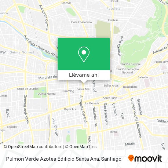 Mapa de Pulmon Verde Azotea Edificio Santa Ana