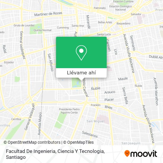 Mapa de Facultad De Ingenieria, Ciencia Y Tecnologia