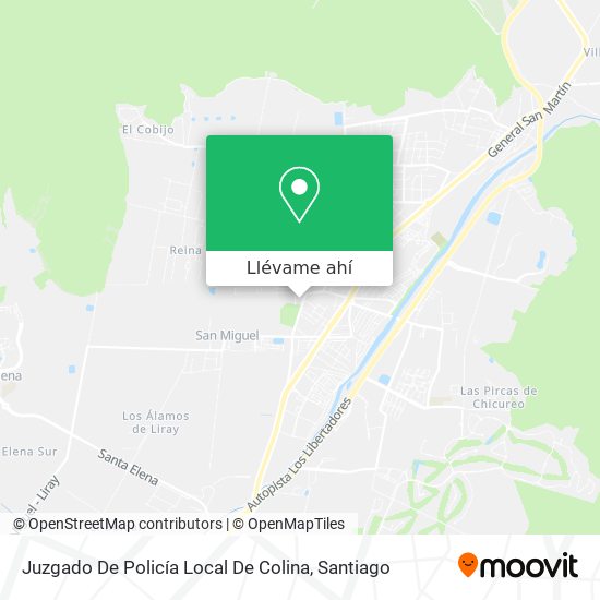 Mapa de Juzgado De Policía Local De Colina