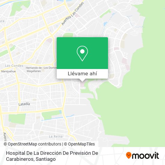 Mapa de Hospital De La Dirección De Previsión De Carabineros