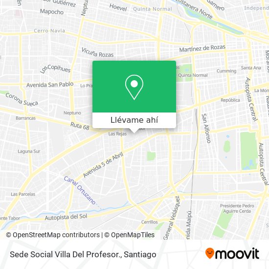 Mapa de Sede Social Villa Del Profesor.