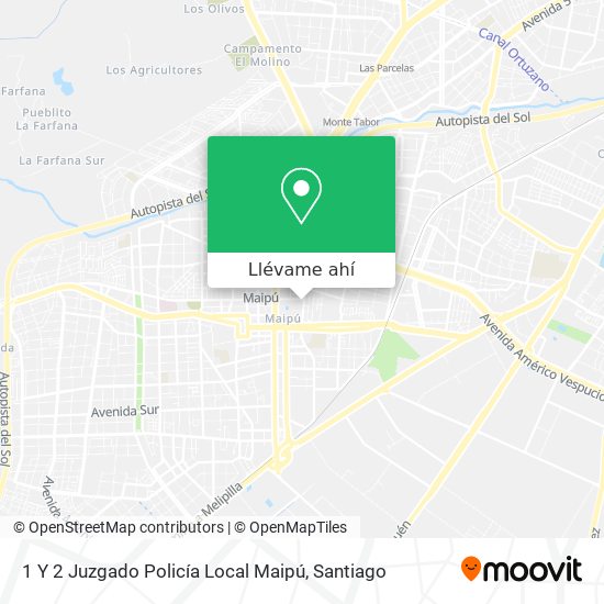 Mapa de 1 Y 2 Juzgado Policía Local Maipú