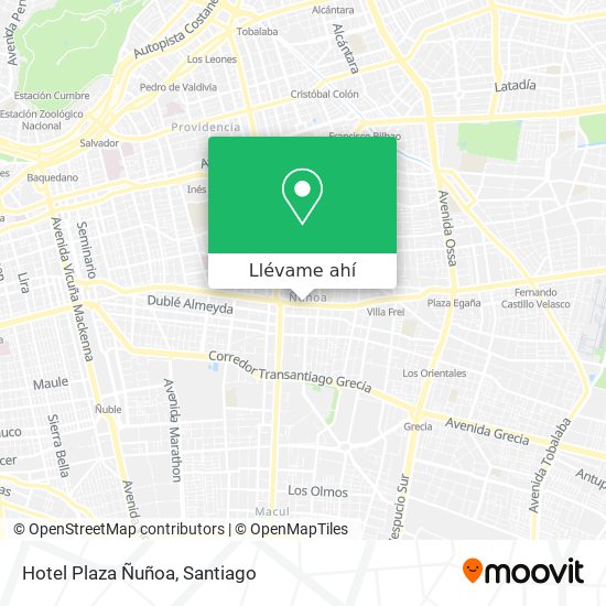Mapa de Hotel Plaza Ñuñoa