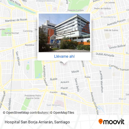 Mapa de Hospital San Borja Arriarán