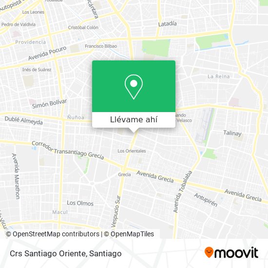 Mapa de Crs Santiago Oriente