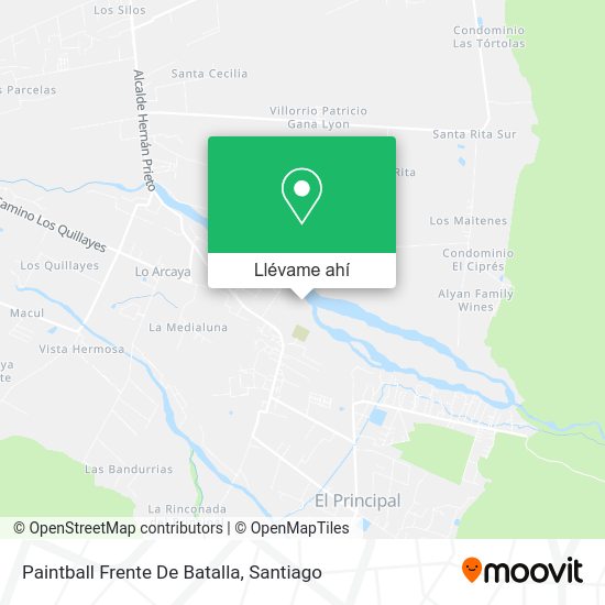 ¿Cómo llegar a Paintball Frente De Batalla en Pirque en Micro?