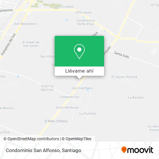 Mapa de Condominio San Alfonso