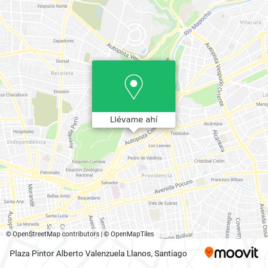 Mapa de Plaza Pintor Alberto Valenzuela Llanos