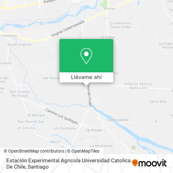 Mapa de Estación Experimental Agricola Universidad Catolica De Chile