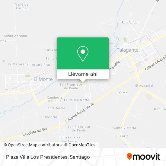 Mapa de Plaza Villa Los Presidentes