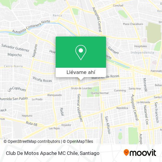 Mapa de Club De Motos Apache MC Chile