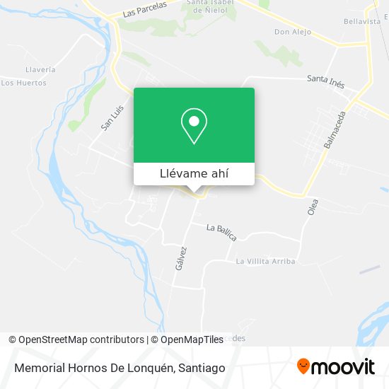 Mapa de Memorial Hornos De Lonquén