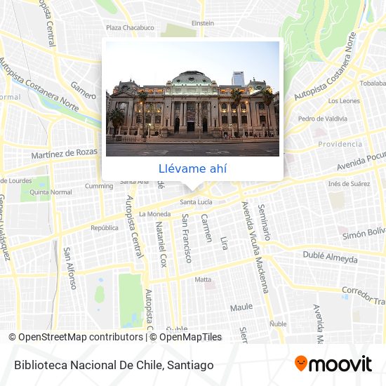 Mapa de Biblioteca Nacional De Chile