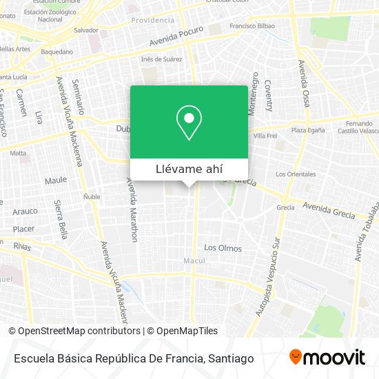 Mapa de Escuela Básica República De Francia