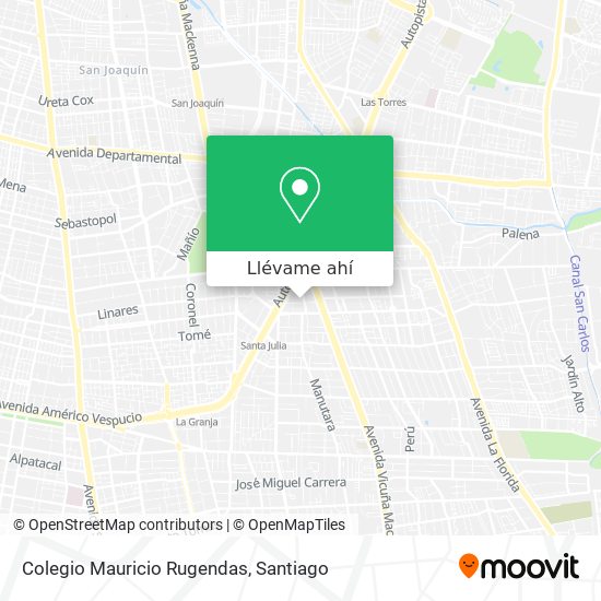 Mapa de Colegio Mauricio Rugendas
