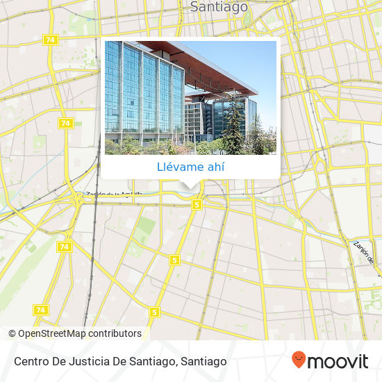 Mapa de Centro De Justicia De Santiago