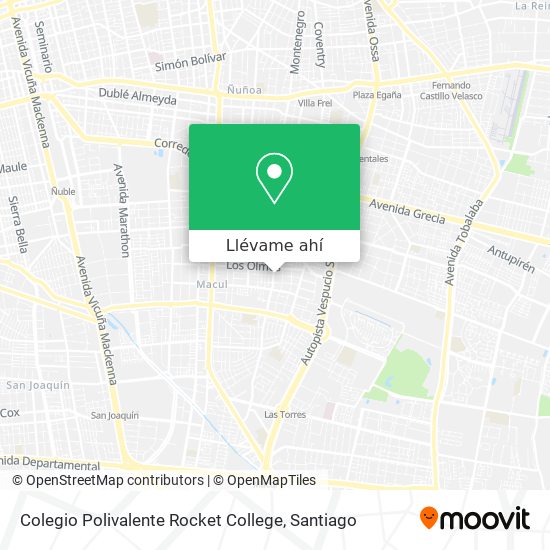 Mapa de Colegio Polivalente Rocket College