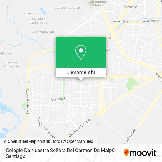 Mapa de Colegio De Nuestra Señora Del Carmen De Maipú