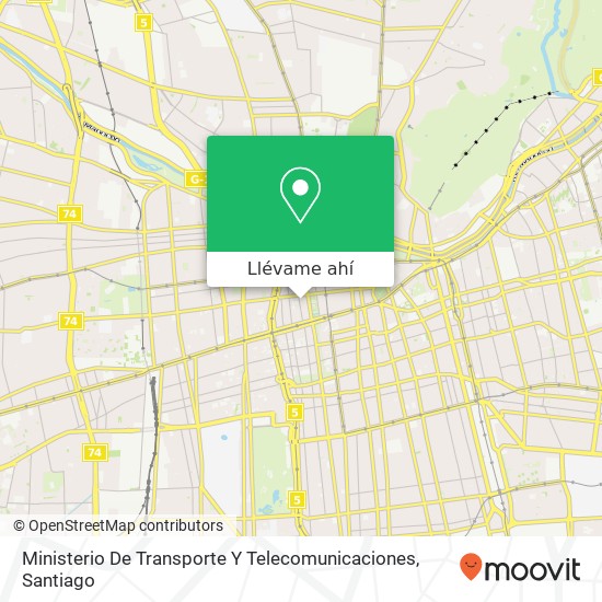 Mapa de Ministerio De Transporte Y Telecomunicaciones