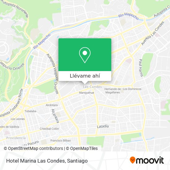 Mapa de Hotel Marina Las Condes