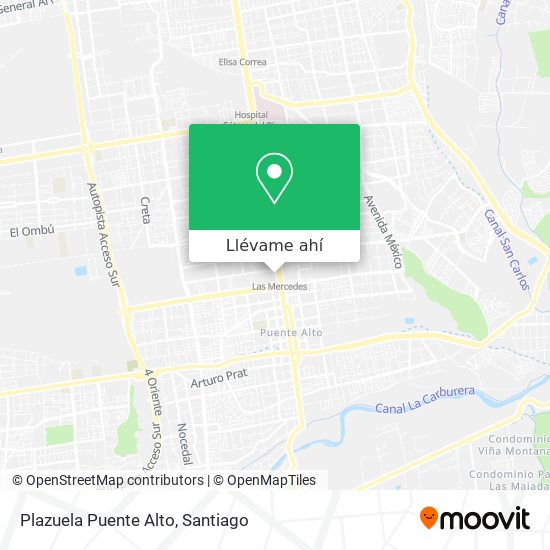 Mapa de Plazuela Puente Alto