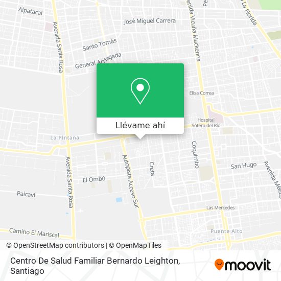 Mapa de Centro De Salud Familiar Bernardo Leighton
