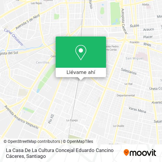 Mapa de La Casa De La Cultura Concejal Eduardo Cancino Cáceres