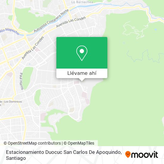 Mapa de Estacionamiento Duocuc San Carlos De Apoquindo