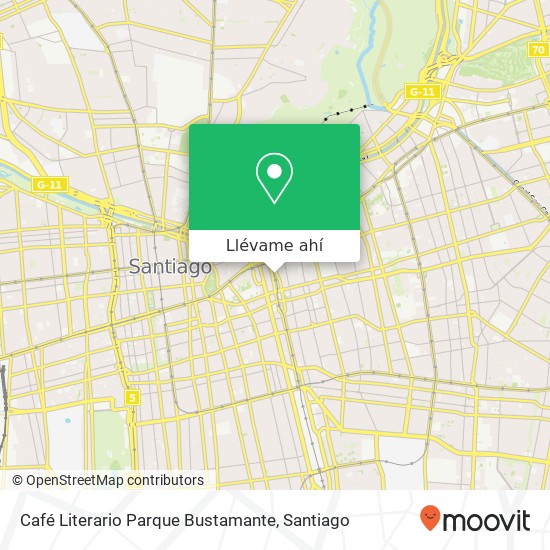 Mapa de Café Literario Parque Bustamante
