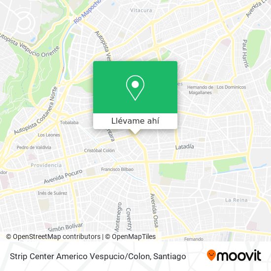 Mapa de Strip Center Americo Vespucio / Colon
