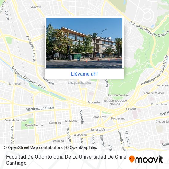 Mapa de Facultad De Odontología De La Universidad De Chile