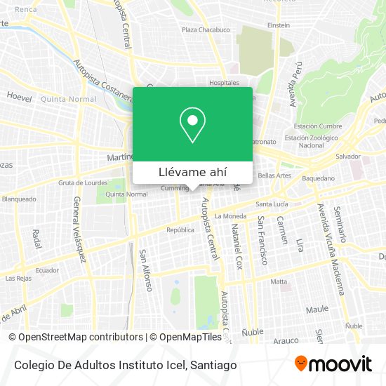 Mapa de Colegio De Adultos Instituto Icel