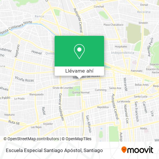 Mapa de Escuela Especial Santiago Apóstol