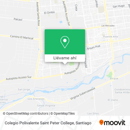 Mapa de Colegio Polivalente Saint Peter College