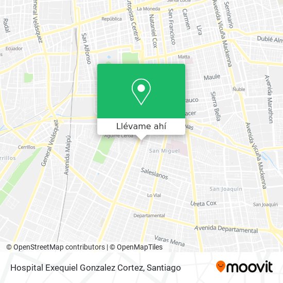 Mapa de Hospital Exequiel Gonzalez Cortez