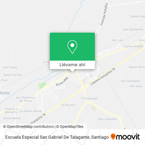 Mapa de Escuela Especial San Gabriel De Talagante