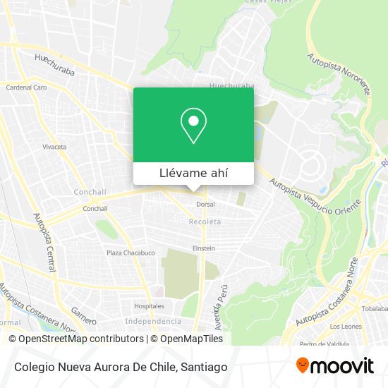Mapa de Colegio Nueva Aurora De Chile