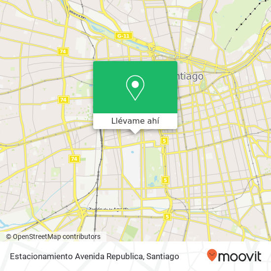Mapa de Estacionamiento Avenida Republica