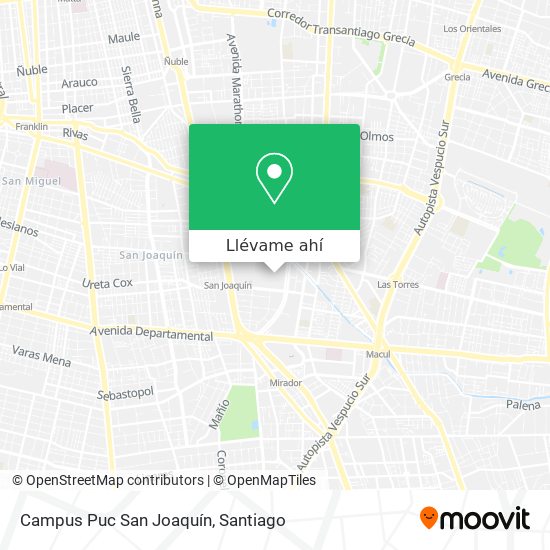 Mapa de Campus Puc San Joaquín
