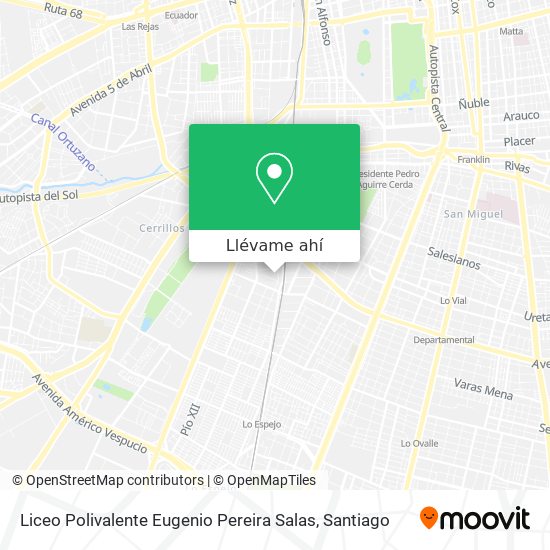 Mapa de Liceo Polivalente Eugenio Pereira Salas