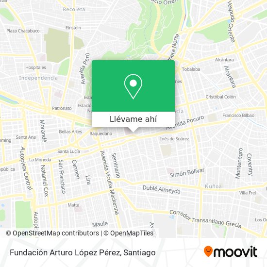 Mapa de Fundación Arturo López Pérez