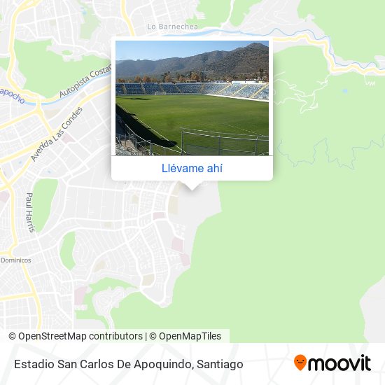 Mapa de Estadio San Carlos De Apoquindo