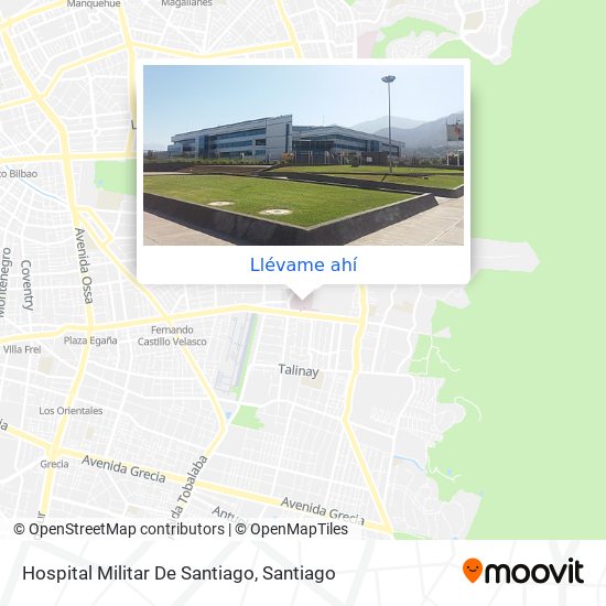 Mapa de Hospital Militar De Santiago
