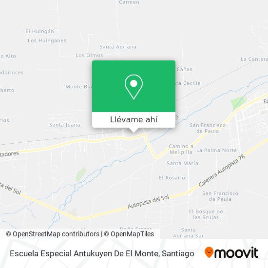 Mapa de Escuela Especial Antukuyen De El Monte