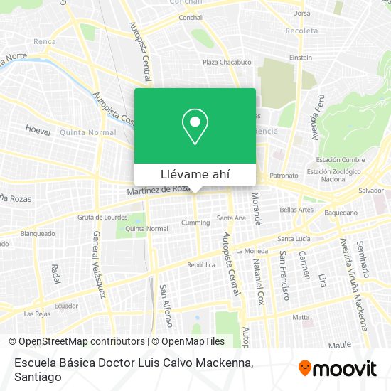 Mapa de Escuela Básica Doctor Luis Calvo Mackenna