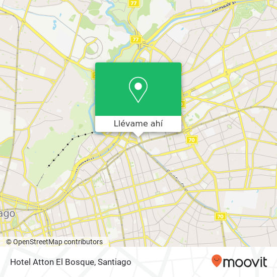Mapa de Hotel Atton El Bosque