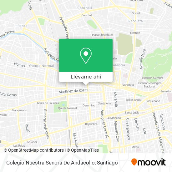 Mapa de Colegio Nuestra Senora De Andacollo