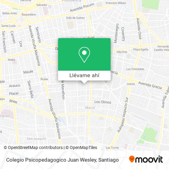 Mapa de Colegio Psicopedagogico Juan Wesley