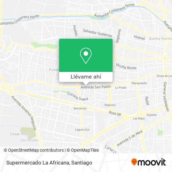 Mapa de Supermercado La Africana