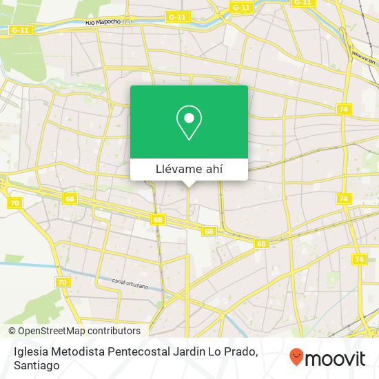 Mapa de Iglesia Metodista Pentecostal Jardin Lo Prado